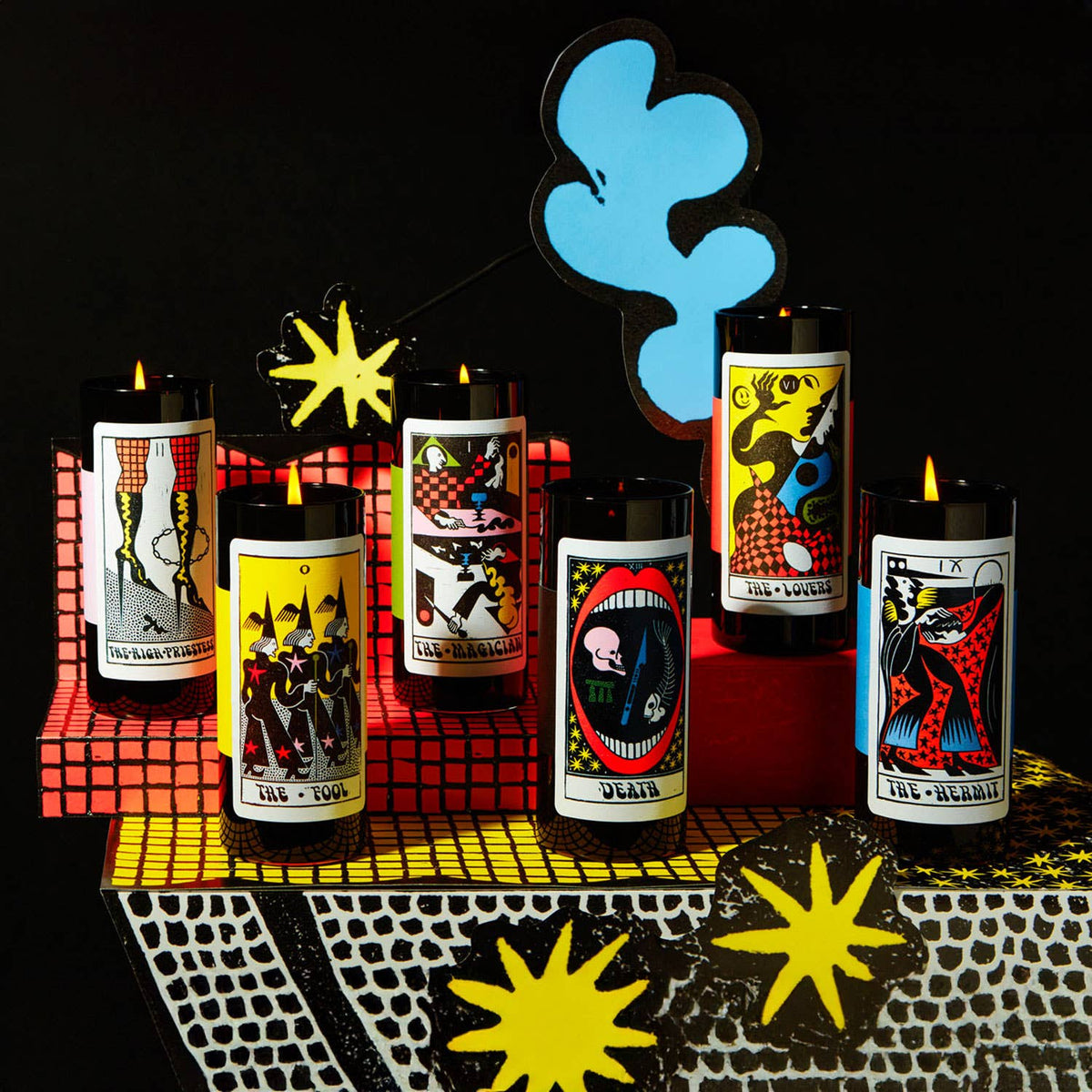 Tarot Candle, Magician - 6" Tall & 60 Hr, Bergamot & Cedar