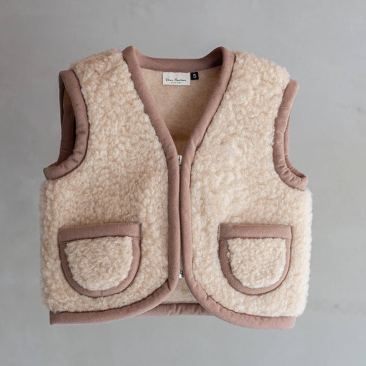 Nilo Children's Wool Bodywarmer Vest / Camel