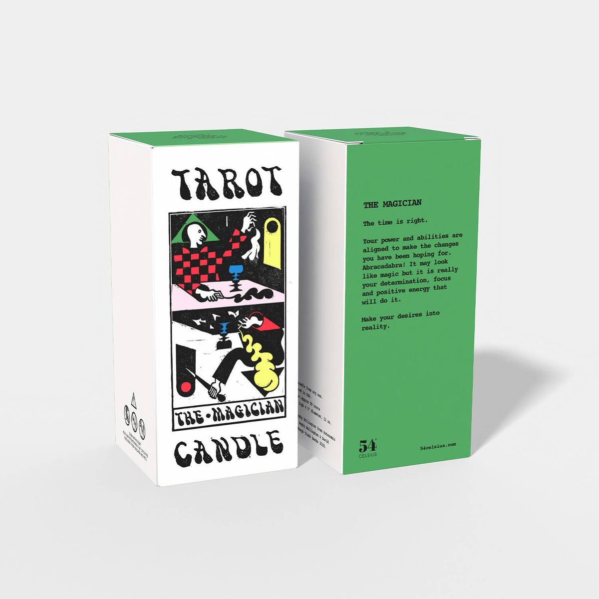 Tarot Candle, Magician -  6" Tall & 60 Hr, Bergamot & Cedar