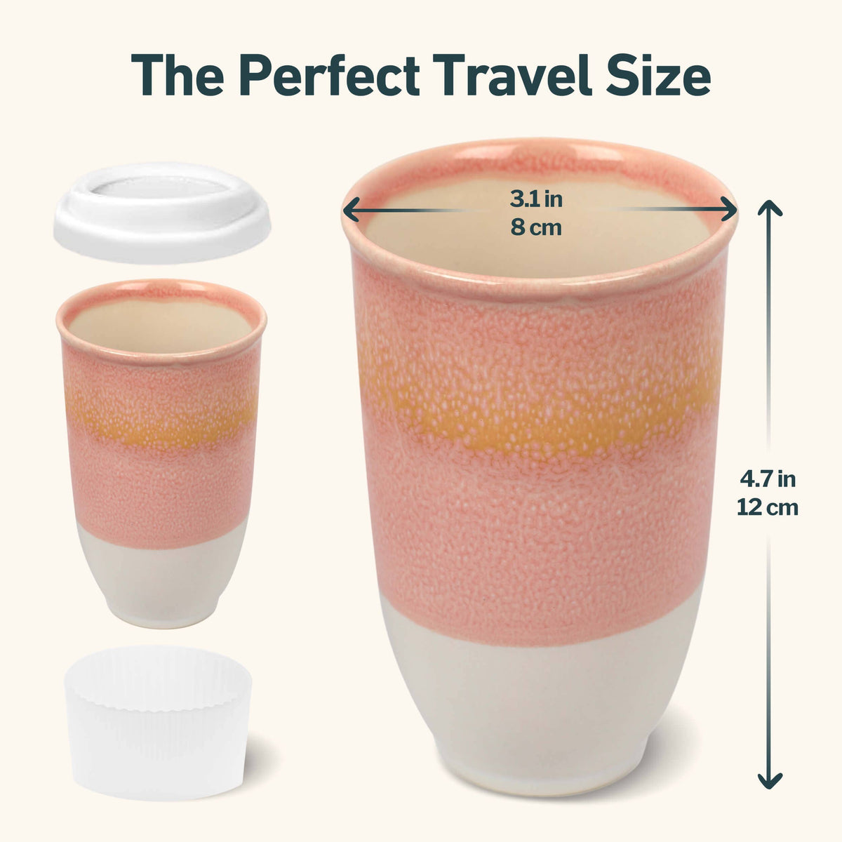 Afterglow 12oz Ceramic Travel Mug – Reusable & Giftable