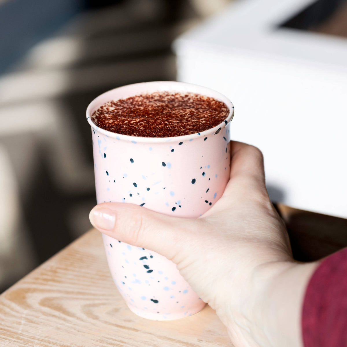 Blossom Ceramic Travel Cup 12oz | Reusable Coffee Mug