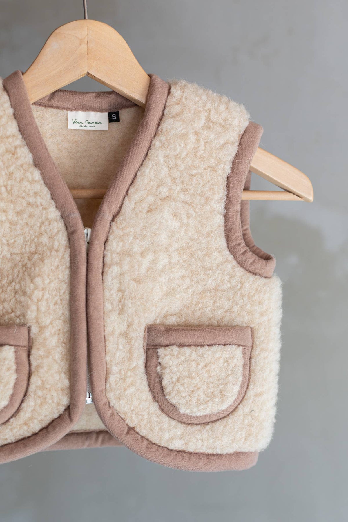 Nilo Children's Wool Bodywarmer Vest / Camel