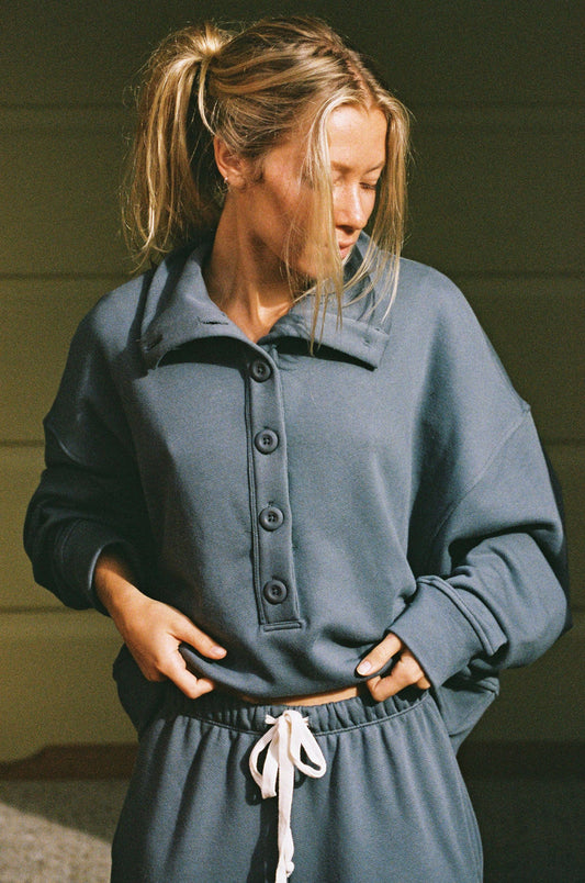 Vintage Terry Pullover: Slate